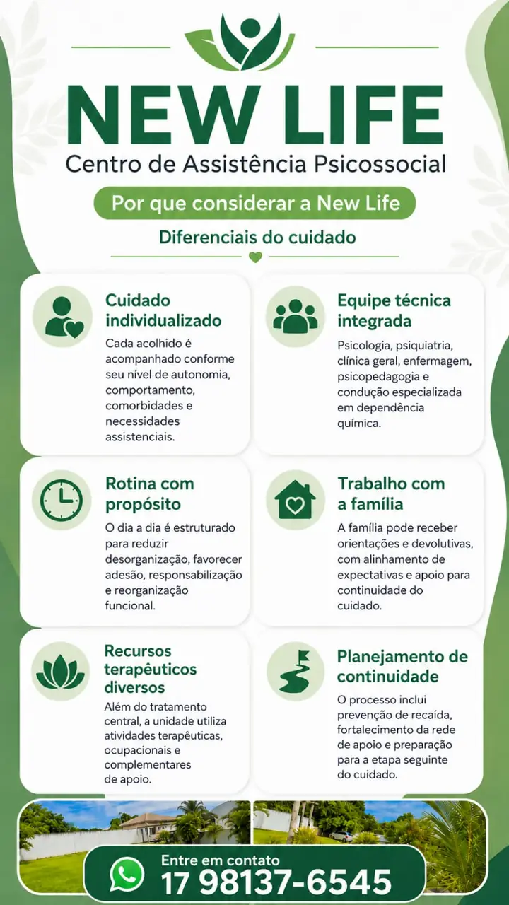 Por que considerar a New Life — diferenciais do cuidado.